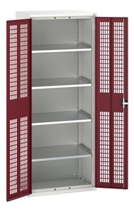 16926743.** verso ventilated door cupboard with 4 shelves. WxDxH: 800x550x2000mm. RAL 7035/5010 or selected